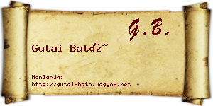 Gutai Bató névjegykártya